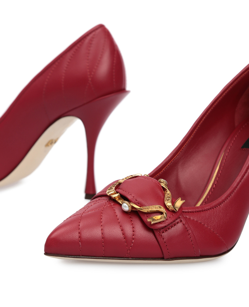 Кожаные туфли Lori Dolce&Gabbana CD1202-AZ197, красный цвет • Купить в интернет-магазине Kameron