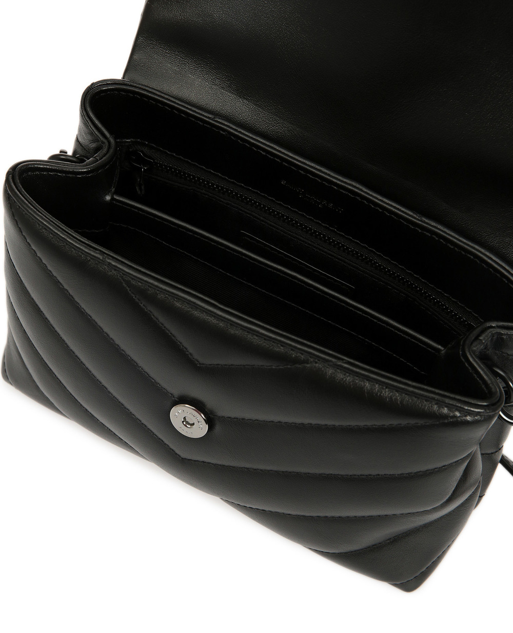 Шкіряна сумка Loulou Saint Laurent 630951-DV708-, чорний колір • Купити в інтернет-магазині Kameron