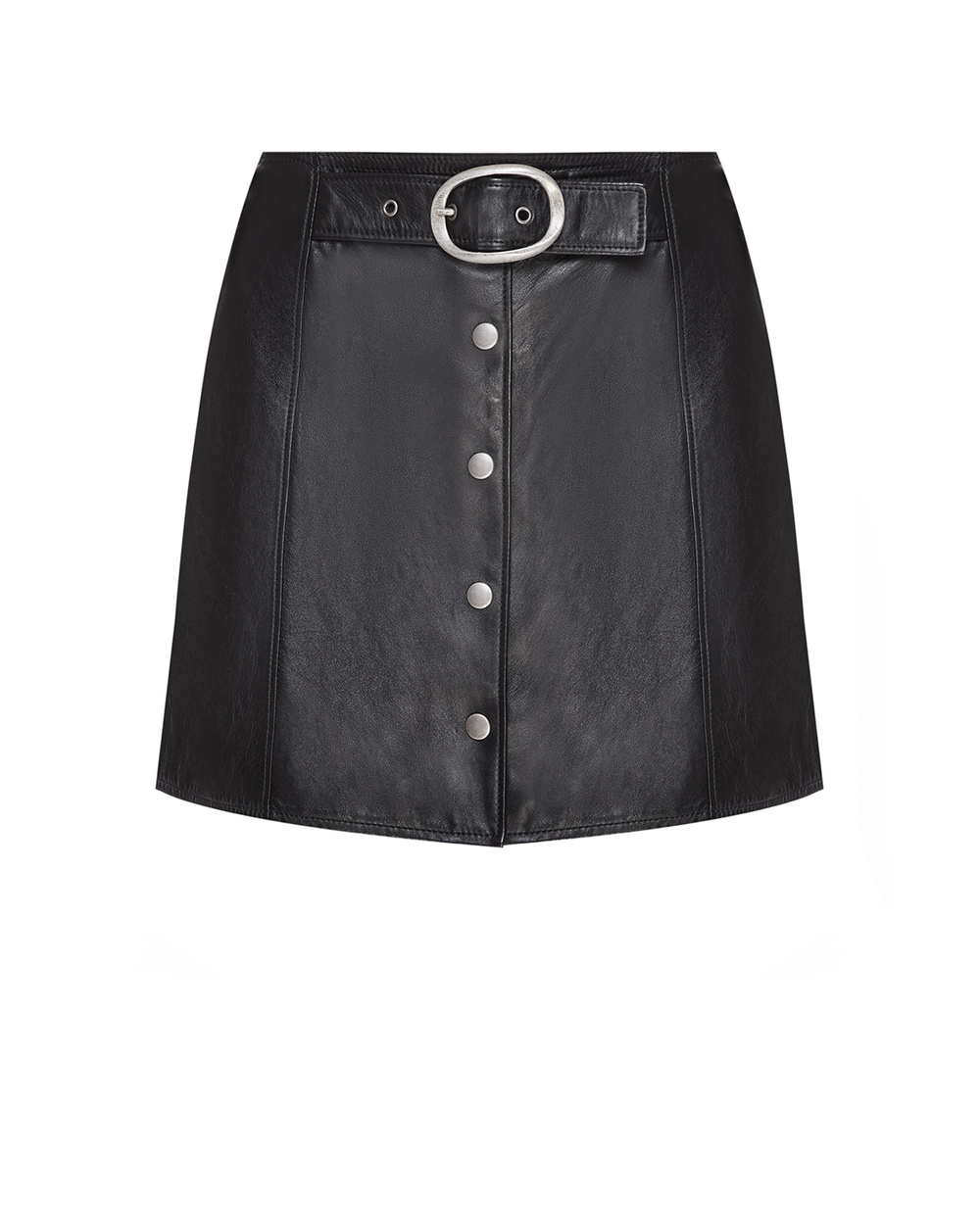 Кожаная юбка Saint Laurent 664441-YCFC2, черный цвет • Купить в интернет-магазине Kameron
