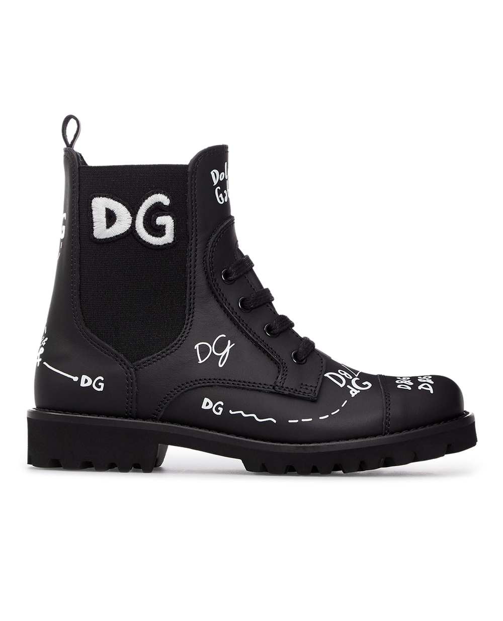 Кожаные ботинки Dolce&Gabbana D10983-AH813-M, черный цвет • Купить в интернет-магазине Kameron