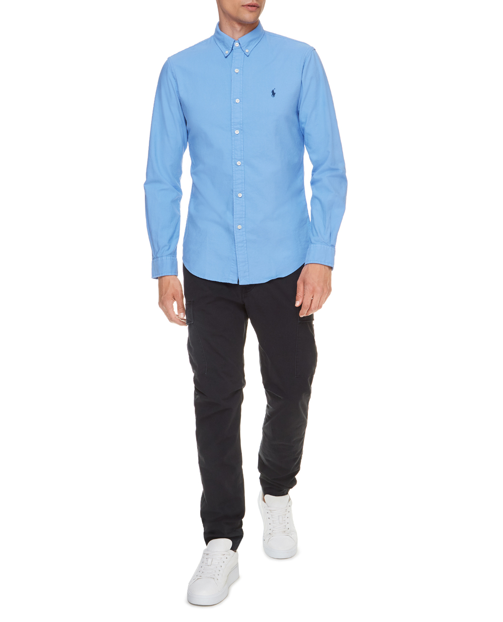 Рубашка Polo Ralph Lauren 710804257015, голубой цвет • Купить в интернет-магазине Kameron