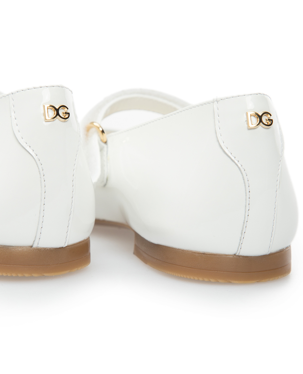Лаковые балетки Dolce&Gabbana D10699-A1328-M-, белый цвет • Купить в интернет-магазине Kameron