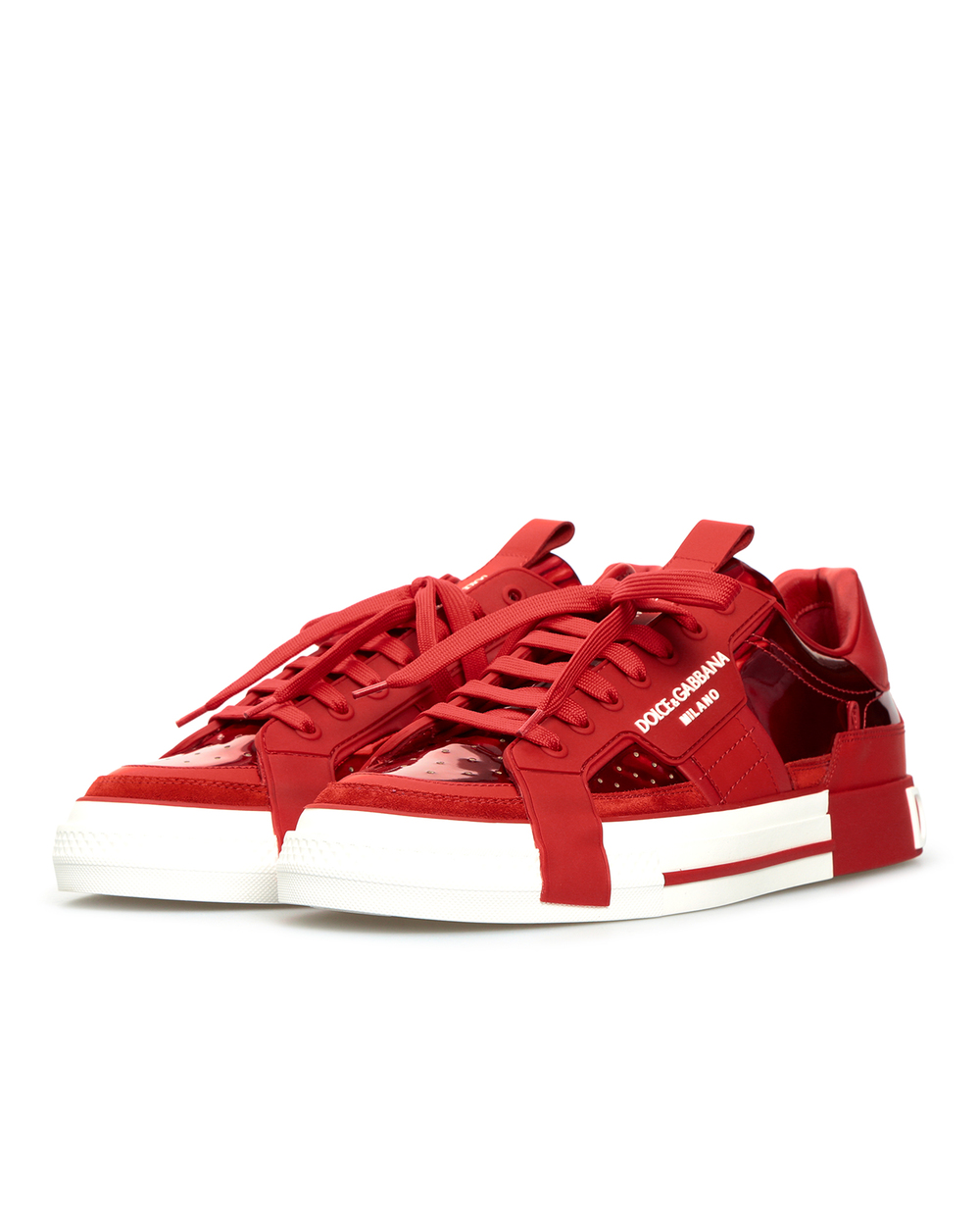 Шкіряні снікери Dolce&Gabbana CS1863-AO737, красный колір • Купити в інтернет-магазині Kameron
