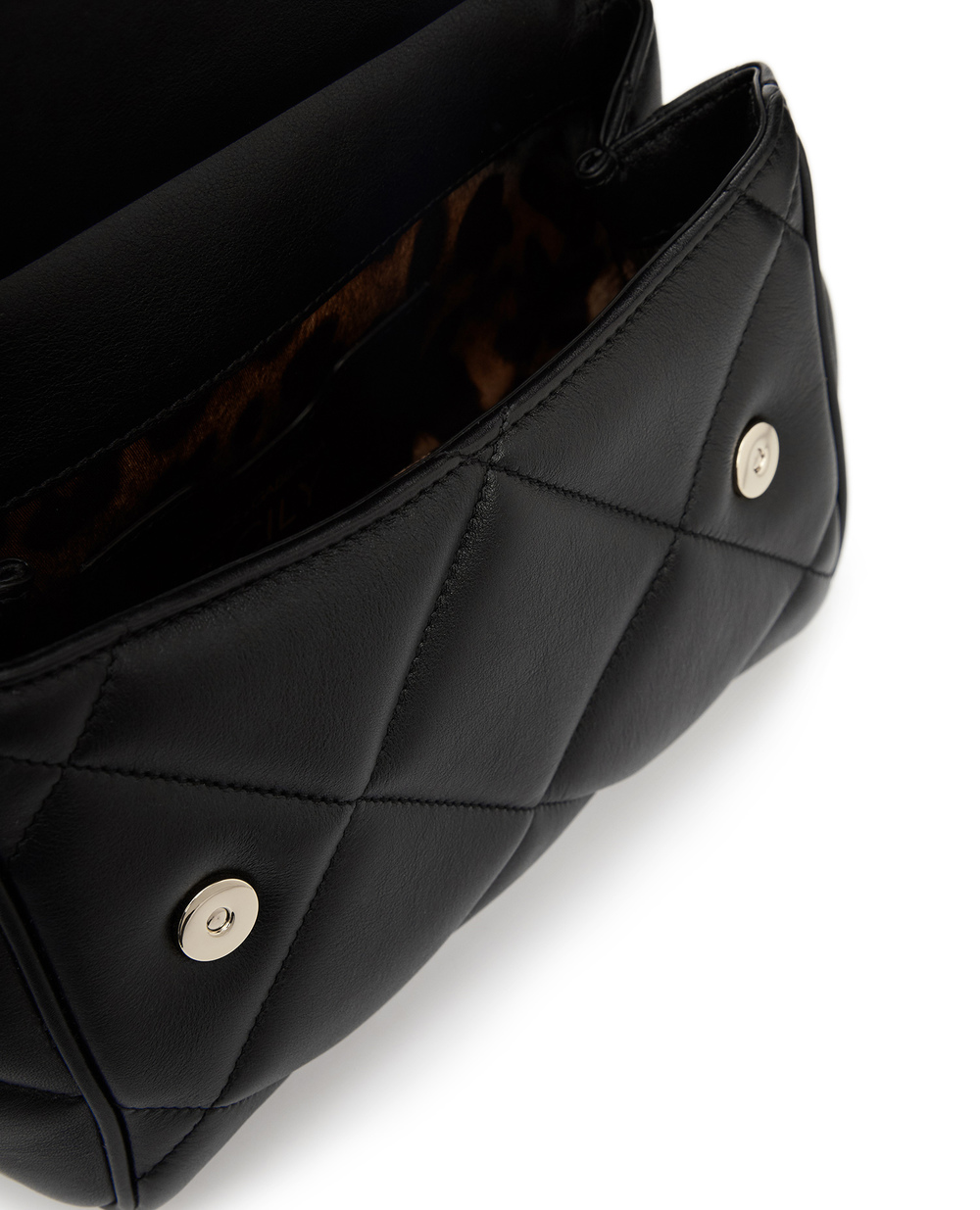 Кожаная сумка Sicily Dolce&Gabbana BB6003-AW591, черный цвет • Купить в интернет-магазине Kameron