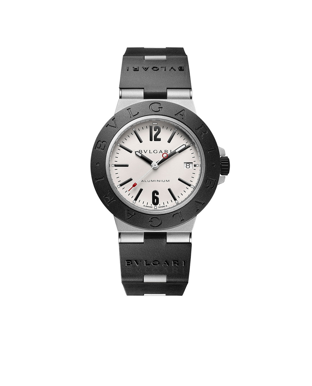 Годинник Aluminium Orologio Bulgari 103382, сірий колір • Купити в інтернет-магазині Kameron