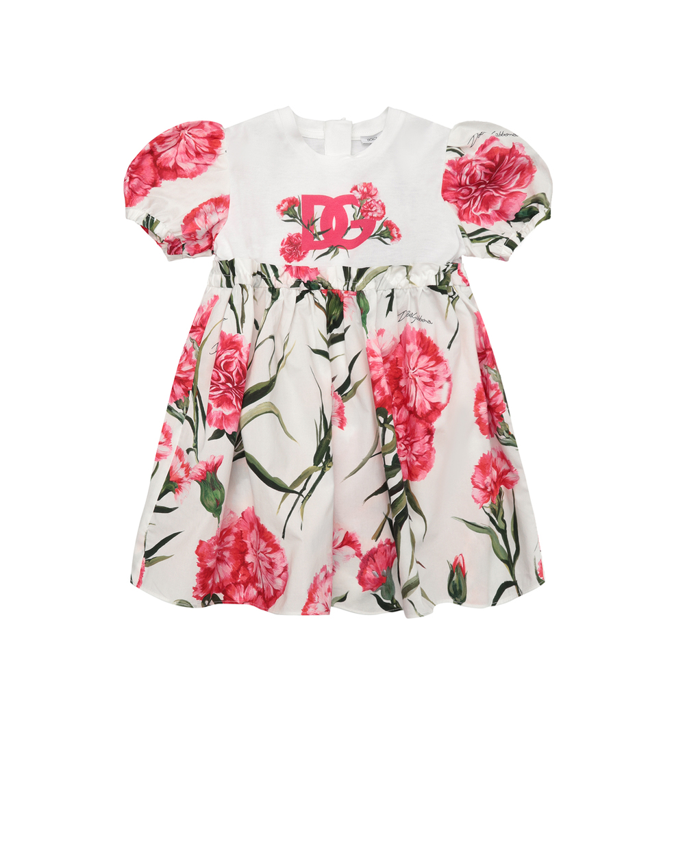 Детское платье Dolce&Gabbana Kids L2JD6K-G7I4R, белый цвет • Купить в интернет-магазине Kameron