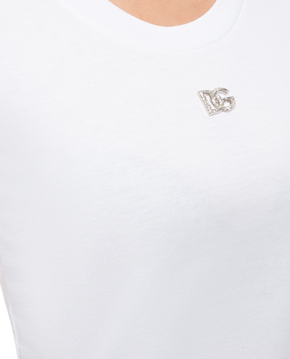 Футболка Dolce&Gabbana F8T00Z-G7B3U, белый цвет • Купить в интернет-магазине Kameron
