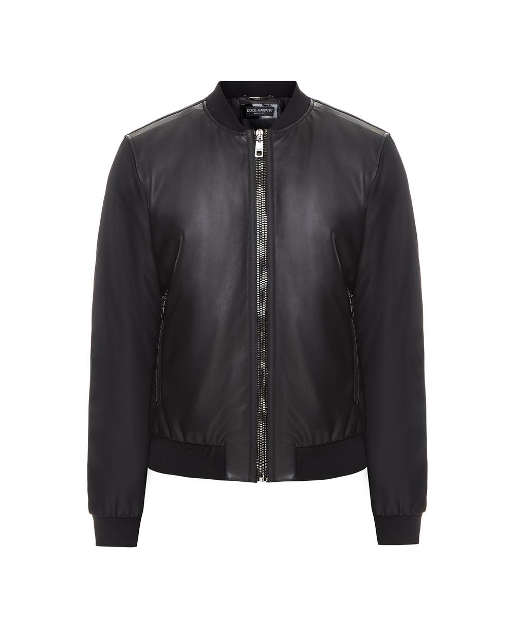 Кожаная куртка Dolce&Gabbana G9US2L-GEO40, черный цвет • Купить в интернет-магазине Kameron
