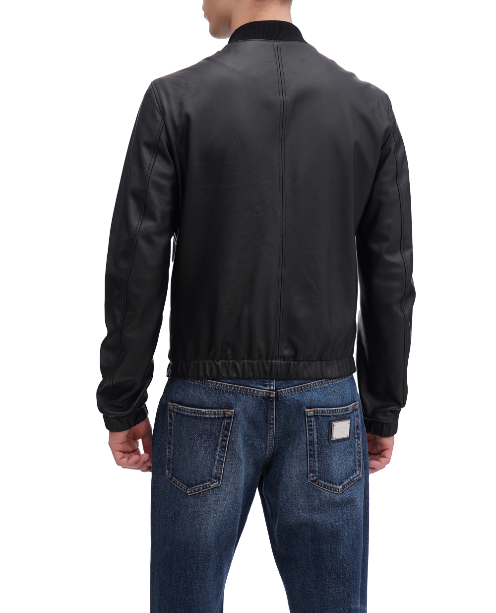 Шкіряна куртка Dolce&Gabbana G9ZY5L-HULR0, чорний колір • Купити в інтернет-магазині Kameron