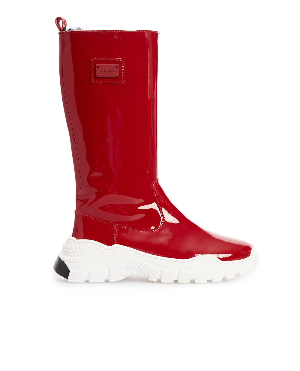 Детские кожаные сапоги Dolce&Gabbana Kids D11067-AO554-M, красный цвет • Купить в интернет-магазине Kameron