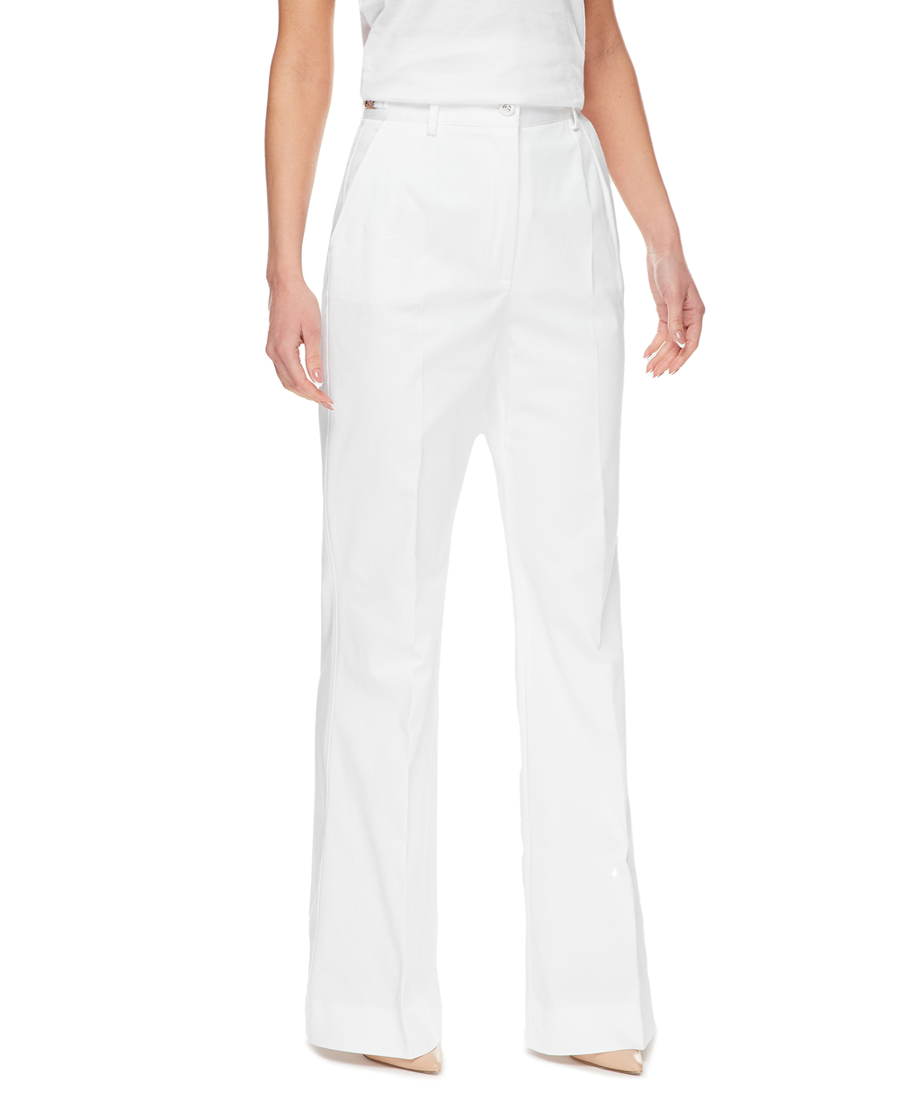 Штани Dolce&Gabbana FTCPPT-FUFKO, білий колір • Купити в інтернет-магазині Kameron