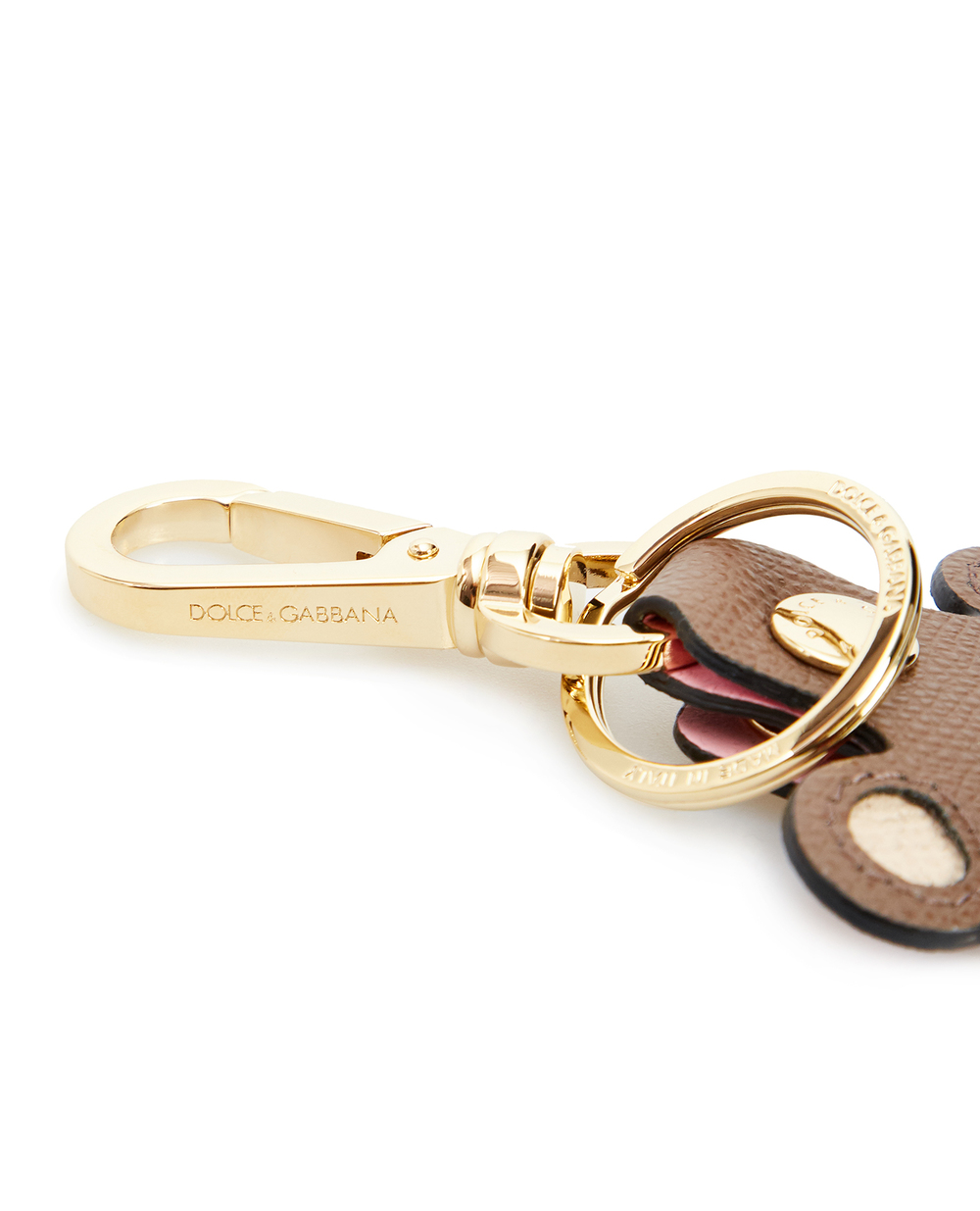 Кожаный брелок Dolce&Gabbana BI3127-AY251, коричневый цвет • Купить в интернет-магазине Kameron