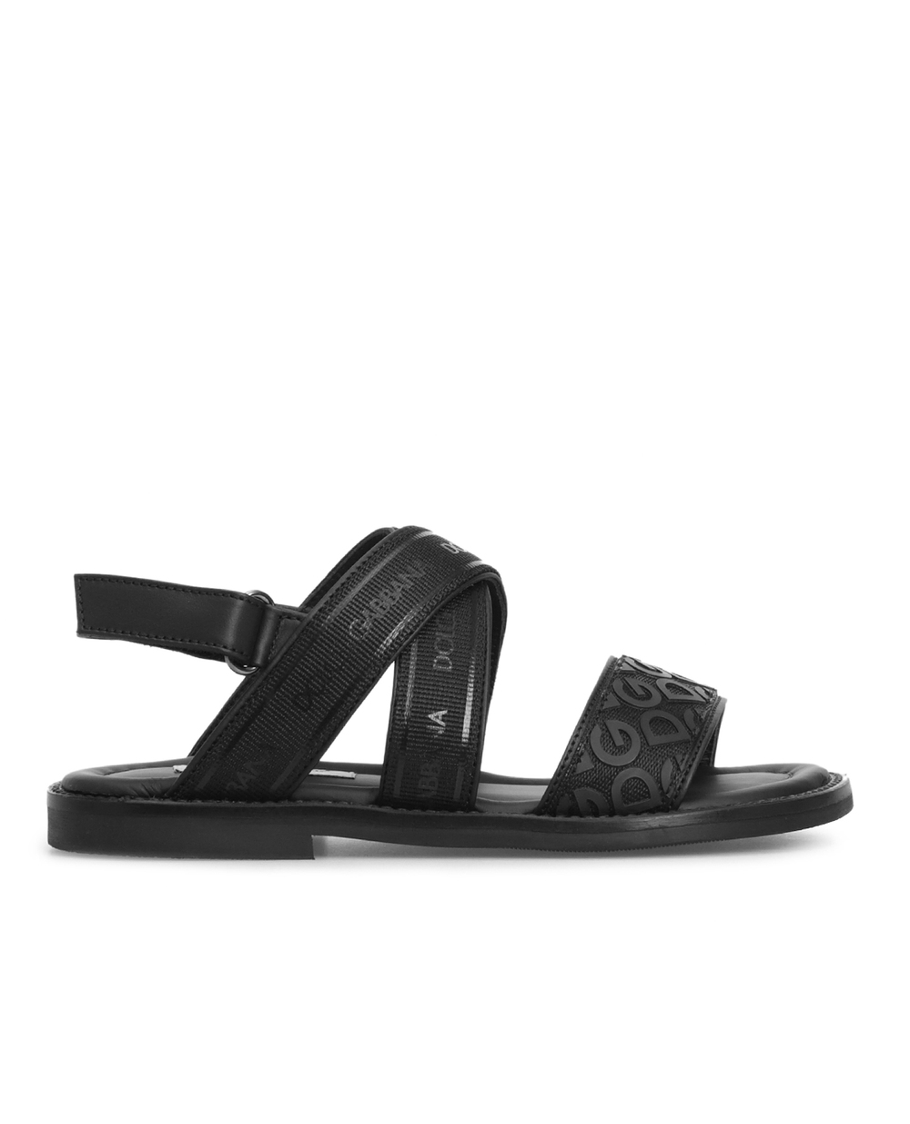 Шкіряні сандалі Dolce&Gabbana DA0906-AK692-M, чорний колір • Купити в інтернет-магазині Kameron