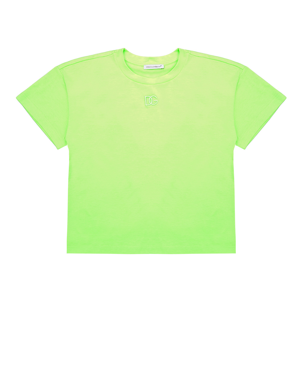 Детская футболка Dolce&Gabbana Kids L4JTER-G7BYM-S, салатовый цвет • Купить в интернет-магазине Kameron