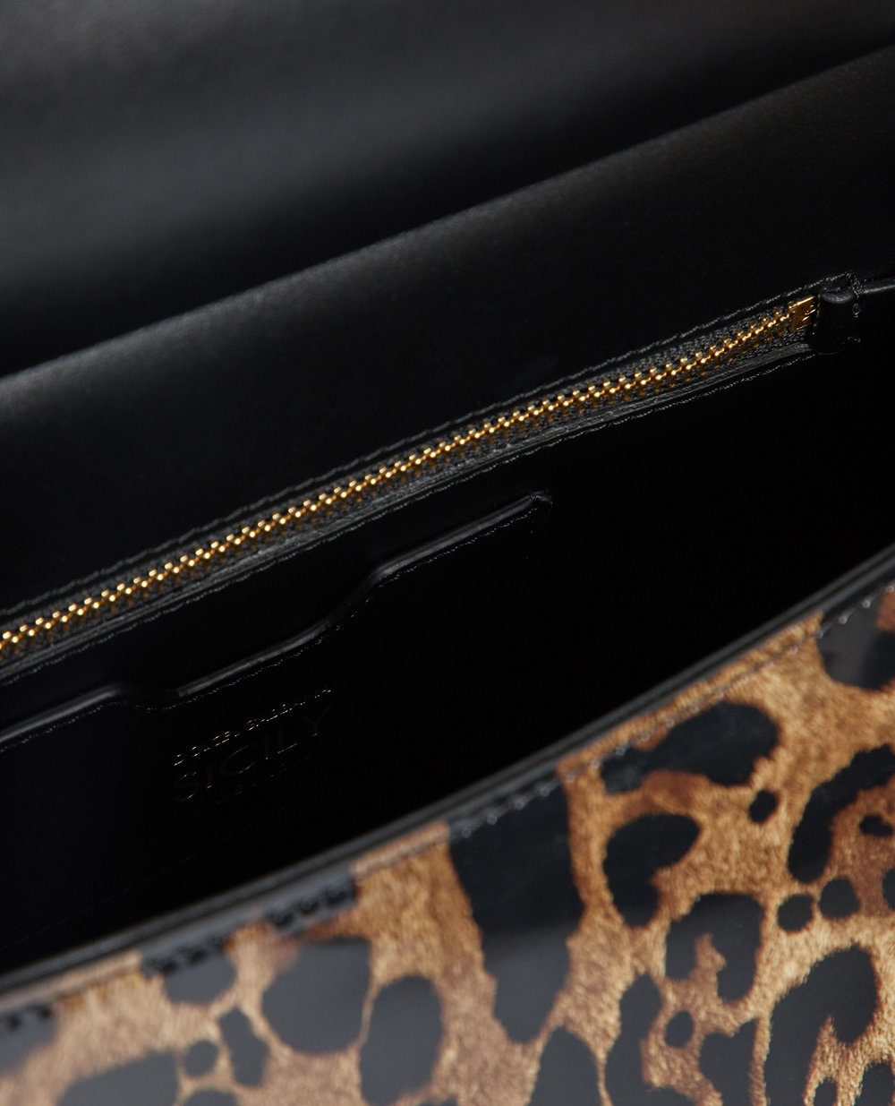 Кожаная сумка Sicily Medium Dolce&Gabbana BB6002-AM568, коричневый цвет • Купить в интернет-магазине Kameron