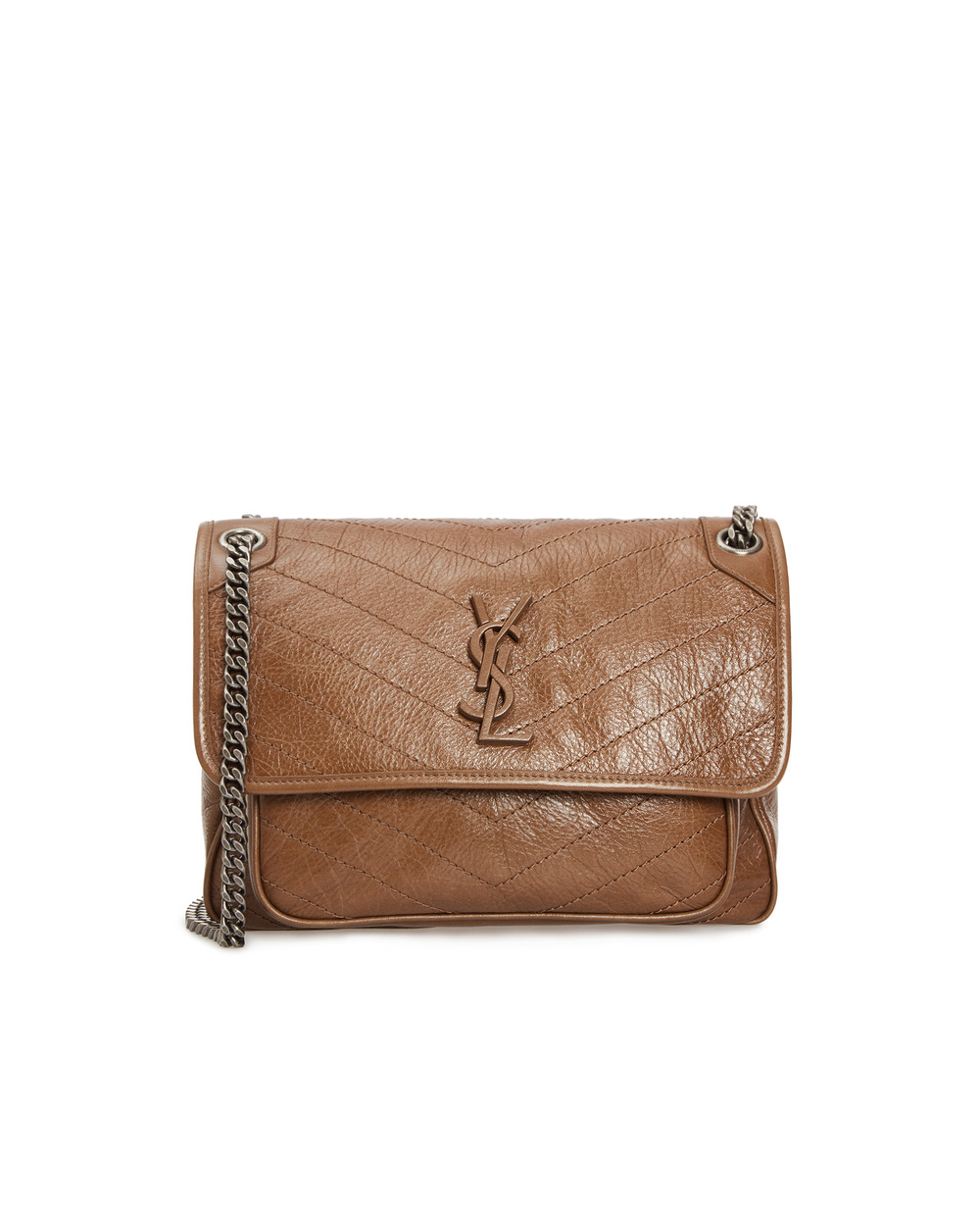 Шкіряна сумка Niki Medium Saint Laurent 633158-1YG04, коричневий колір • Купити в інтернет-магазині Kameron