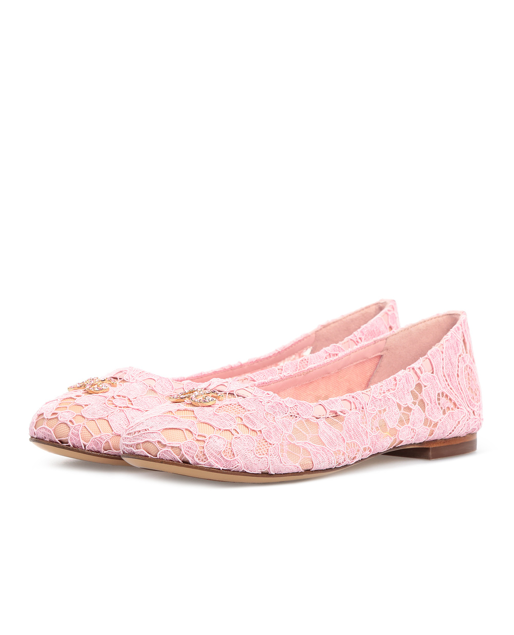 Дитячі балетки Dolce&Gabbana Kids D10430-AJ652-L, рожевий колір • Купити в інтернет-магазині Kameron