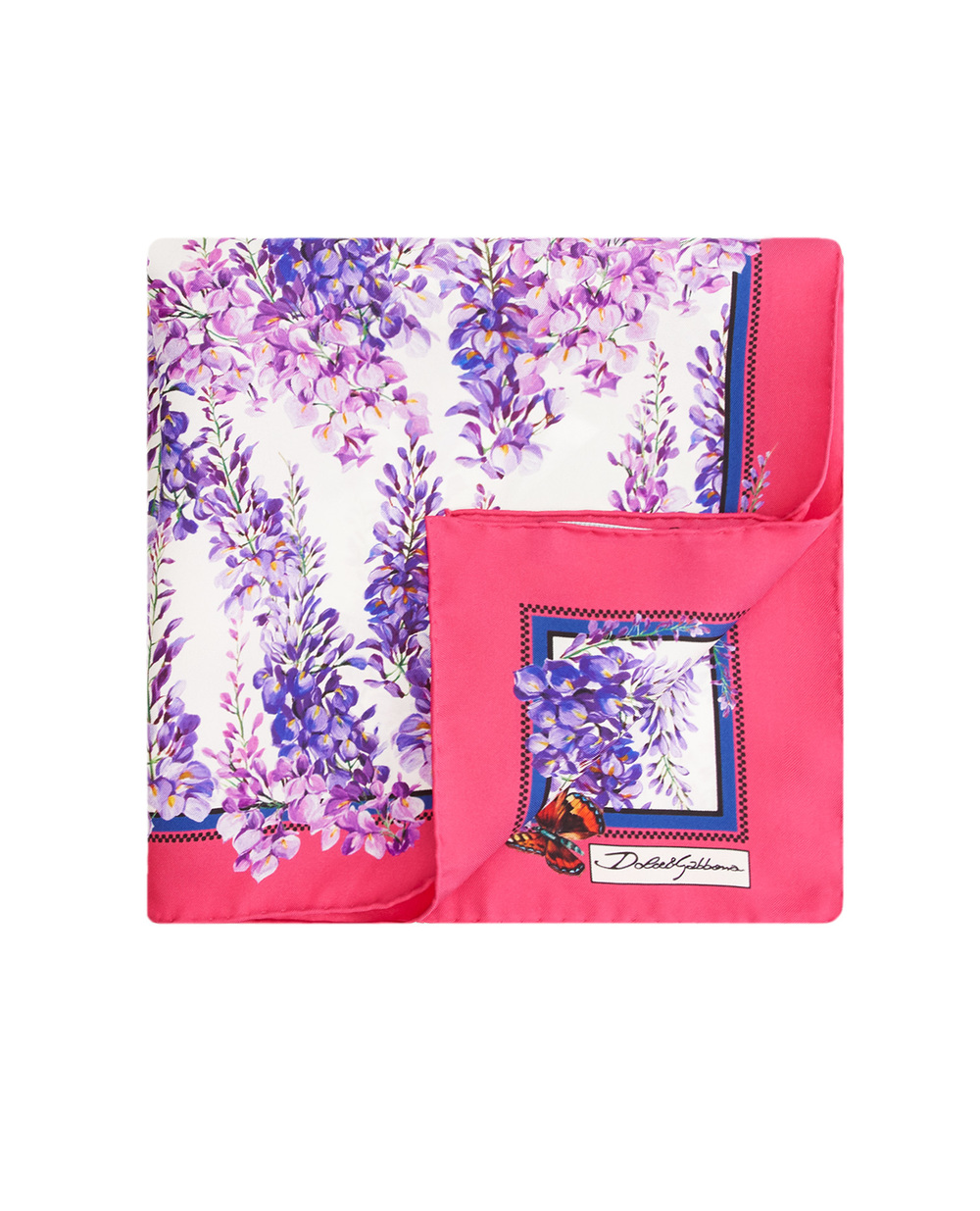 Шовкова хустинка Dolce&Gabbana FN093R-GDAG4, різнокольоровий колір • Купити в інтернет-магазині Kameron