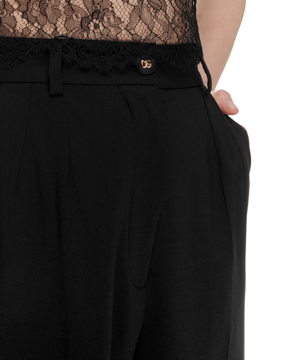Вовняні штани Dolce&Gabbana FTBM0T-FUBAJ, чорний колір • Купити в інтернет-магазині Kameron