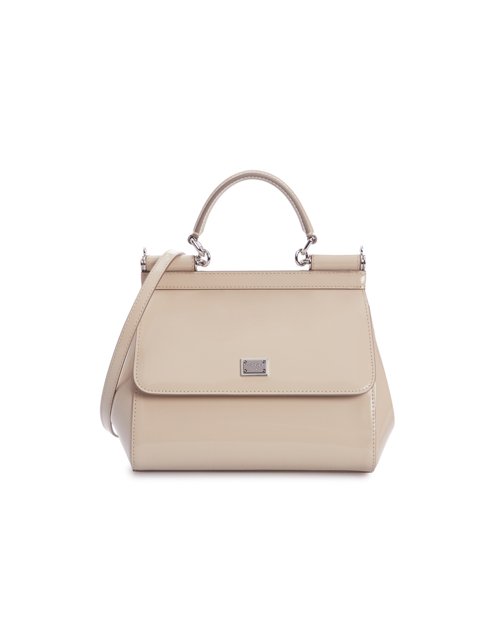 Кожаная сумка Sicily Dolce&Gabbana BB6003-AI413, бежевый цвет • Купить в интернет-магазине Kameron