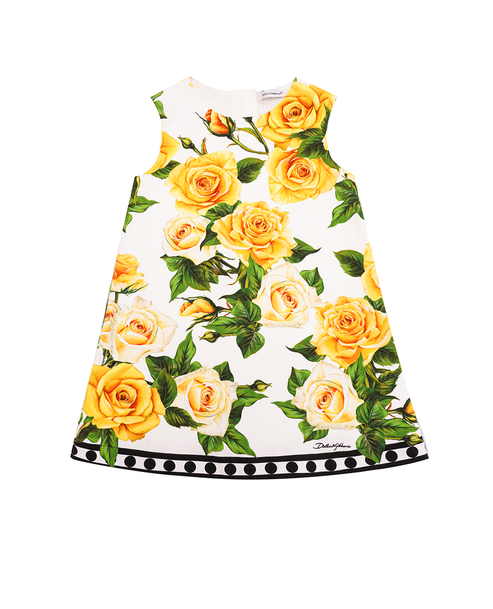 Дитяча сукня Dolce&Gabbana Kids L5JD1N-G7K6L-S, жовтий колір • Купити в інтернет-магазині Kameron
