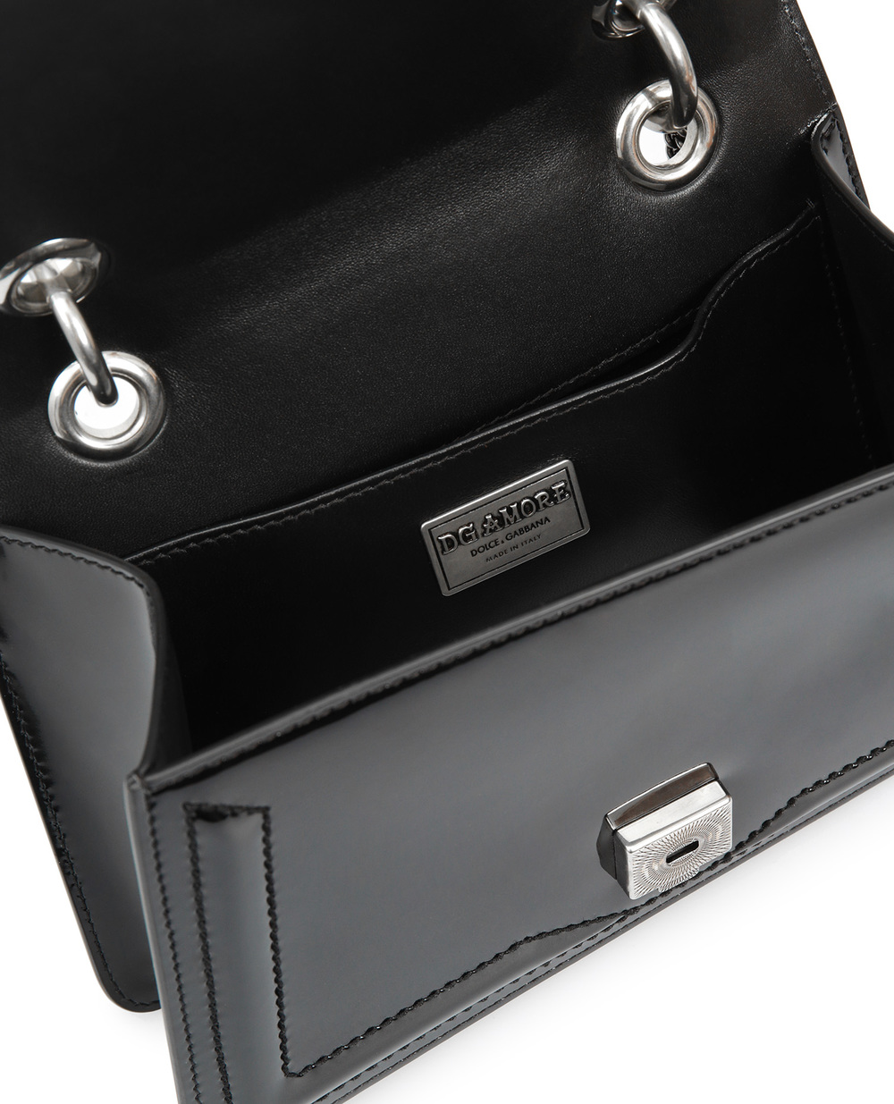 Кожаная сумка DG Amore Dolce&Gabbana BB6676-A1037, черный цвет • Купить в интернет-магазине Kameron