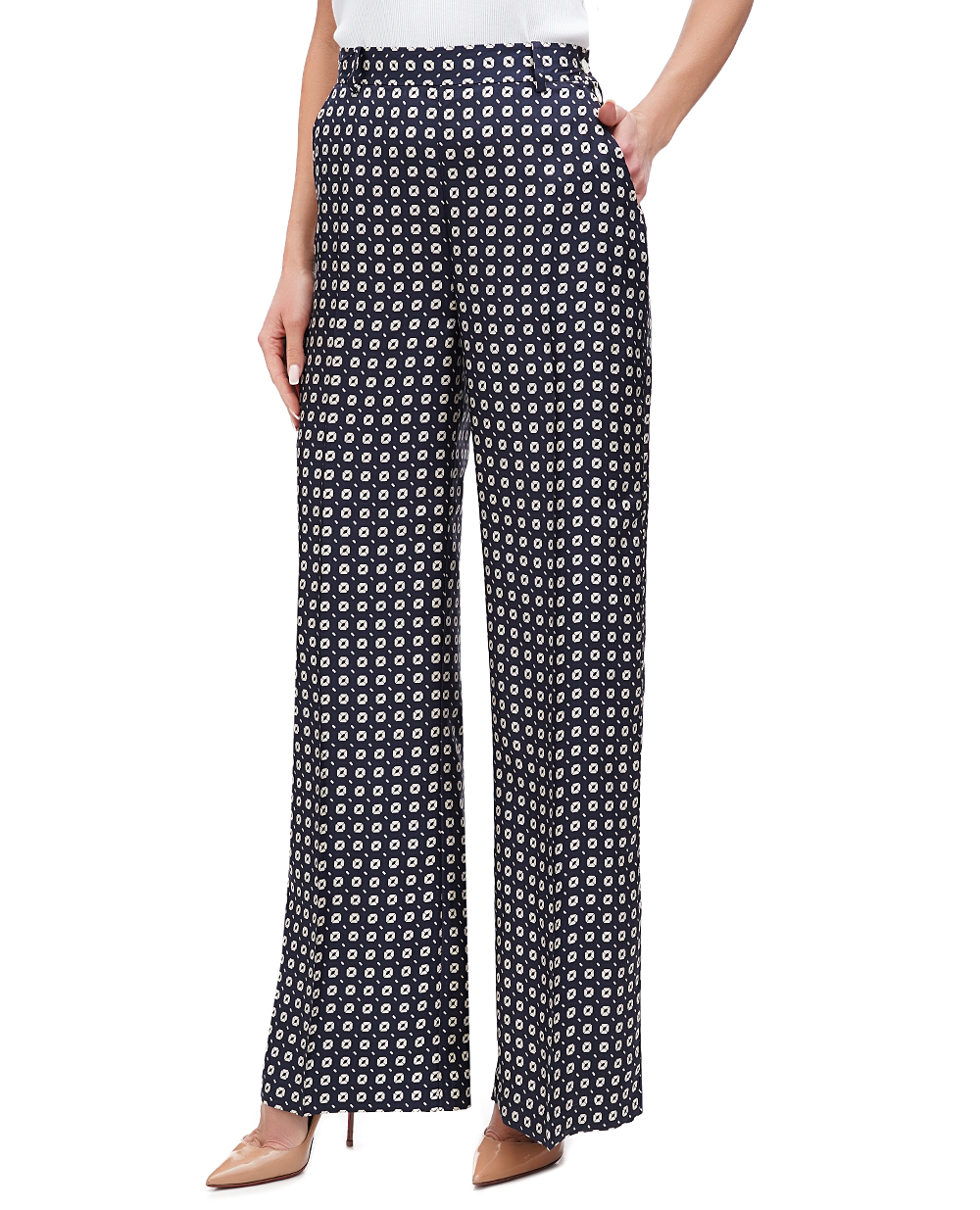 Шелковые брюки Polo Ralph Lauren 211924812001, темно-синий цвет • Купить в интернет-магазине Kameron