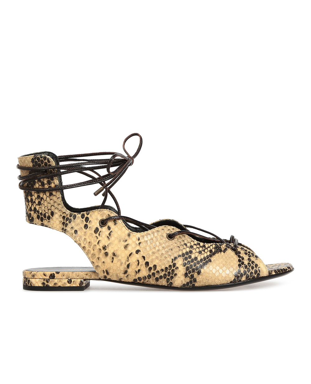 Кожаные сандалии Saint Laurent 416390-BX400, бежевый цвет • Купить в интернет-магазине Kameron
