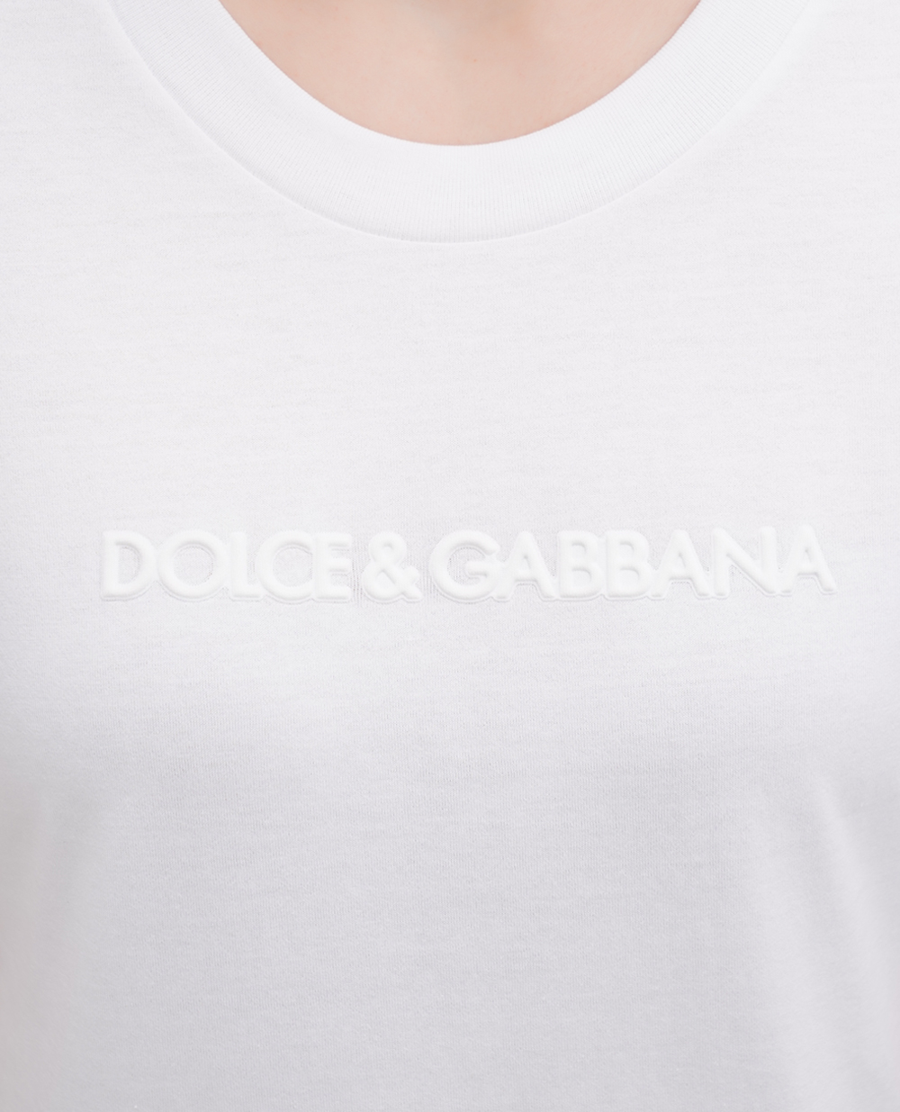 Футболка Dolce&Gabbana F8T00T-GDCBQ, белый цвет • Купить в интернет-магазине Kameron