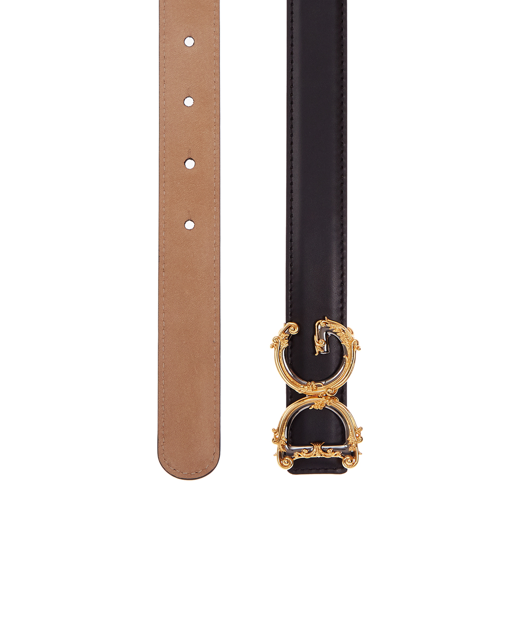 Шкіряний ремінь Dolce&Gabbana BE1348-AZ831, чорний колір • Купити в інтернет-магазині Kameron