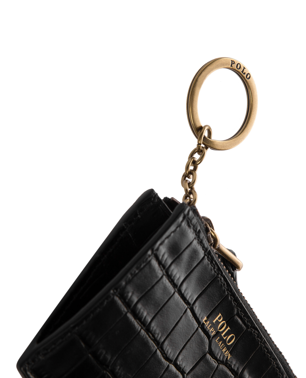 Кожаная ключница Polo Ralph Lauren 427765516001, черный цвет • Купить в интернет-магазине Kameron