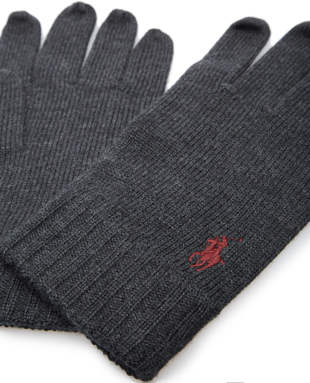 Шерстяные перчатки Polo Ralph Lauren 710886135004, графит цвет • Купить в интернет-магазине Kameron