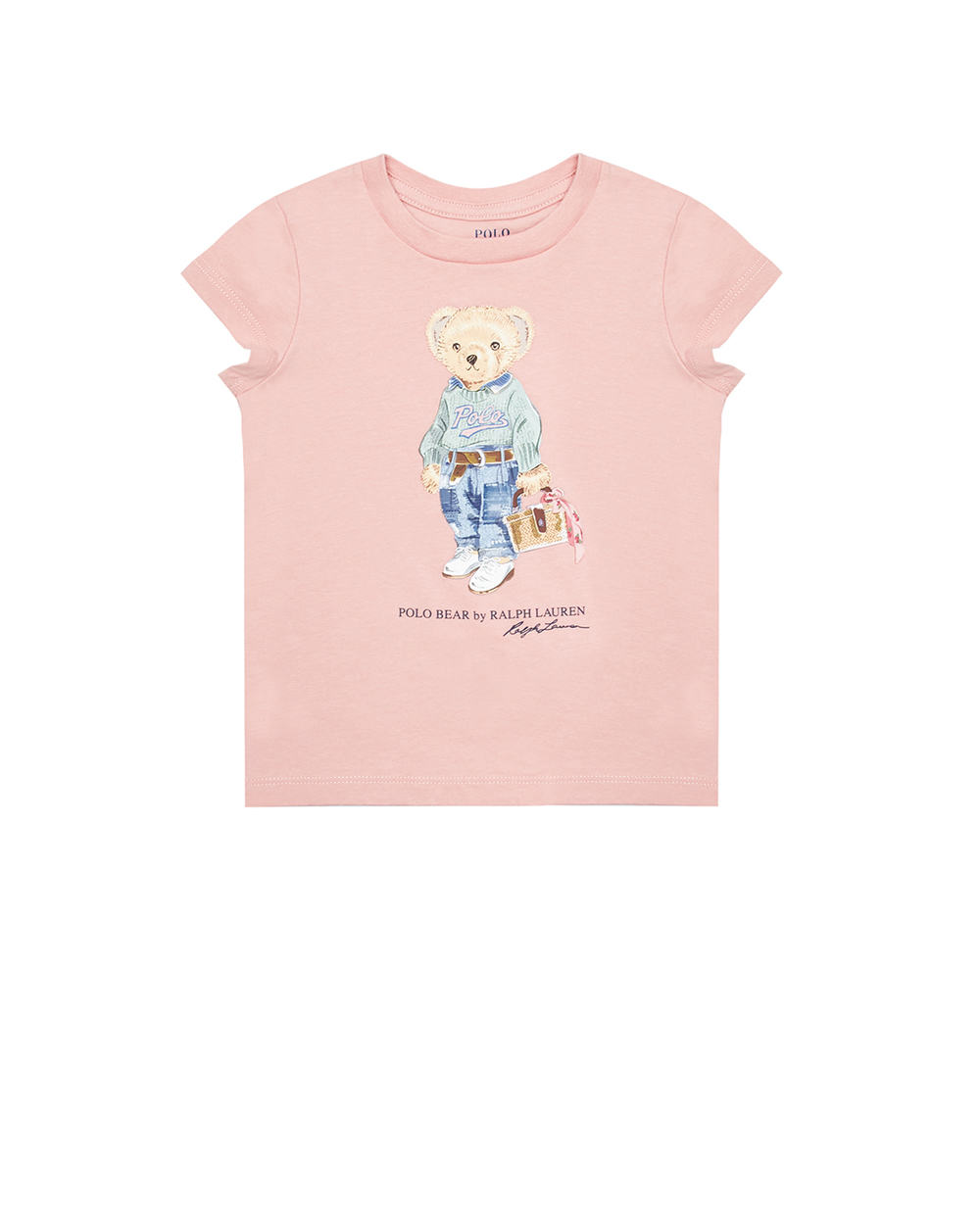 Детская футболка Polo Bear Polo Ralph Lauren Kids 310875408002, розовый цвет • Купить в интернет-магазине Kameron