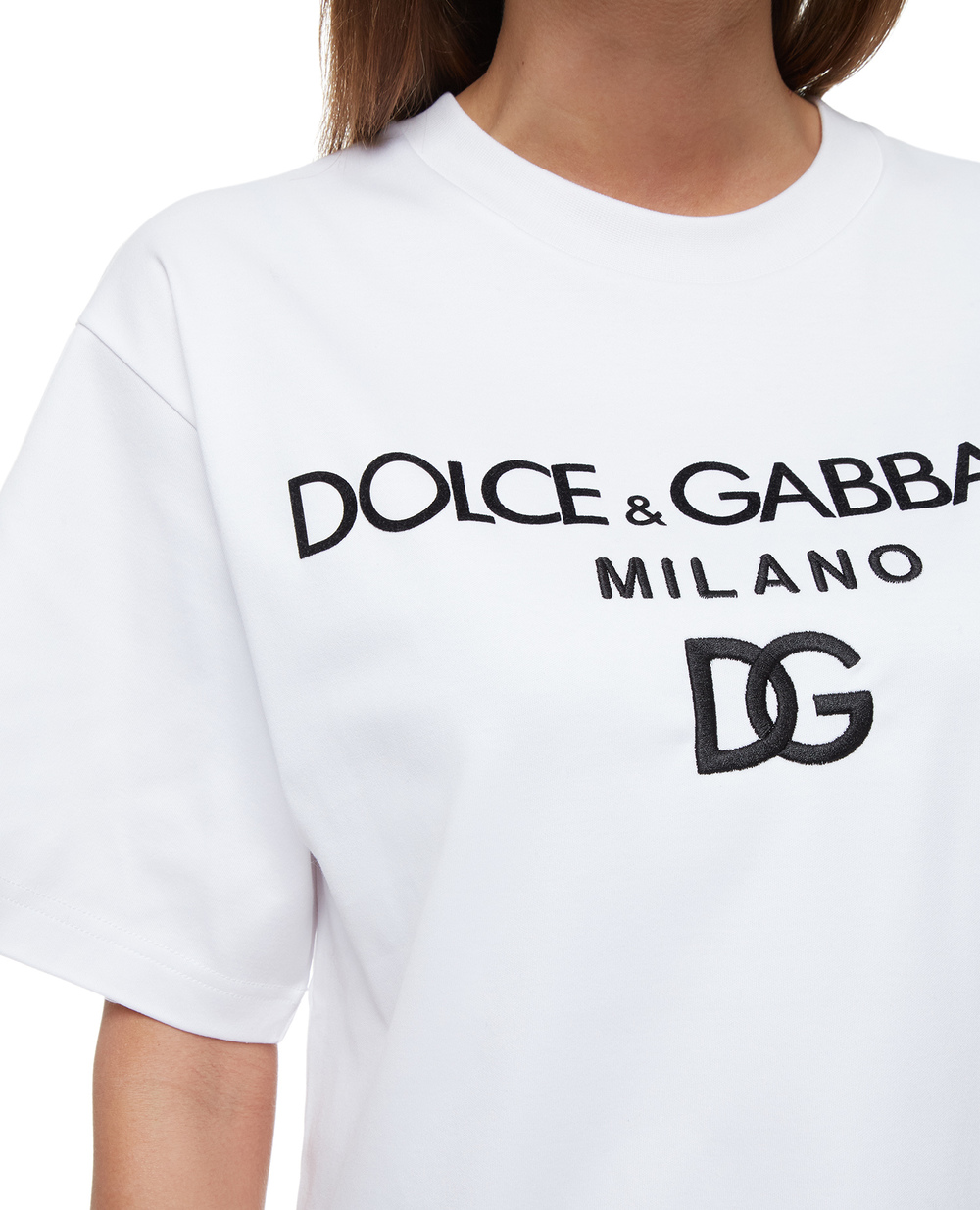 Футболка Dolce&Gabbana F8O48Z-G7E2I, белый цвет • Купить в интернет-магазине Kameron