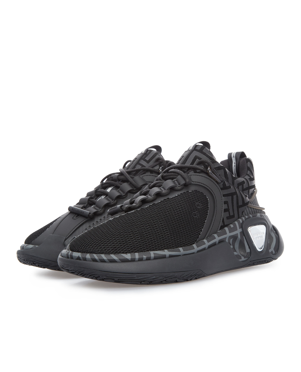 Шкіряні кросівки Balmain WM1VI261TRMM, чорний колір • Купити в інтернет-магазині Kameron