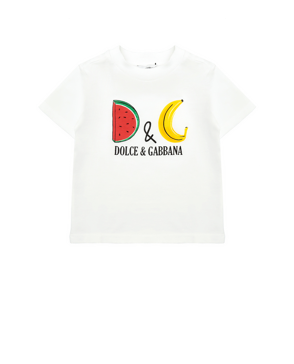 Детская футболка Dolce&Gabbana Kids L2JTAZ-G7WQT, белый цвет • Купить в интернет-магазине Kameron
