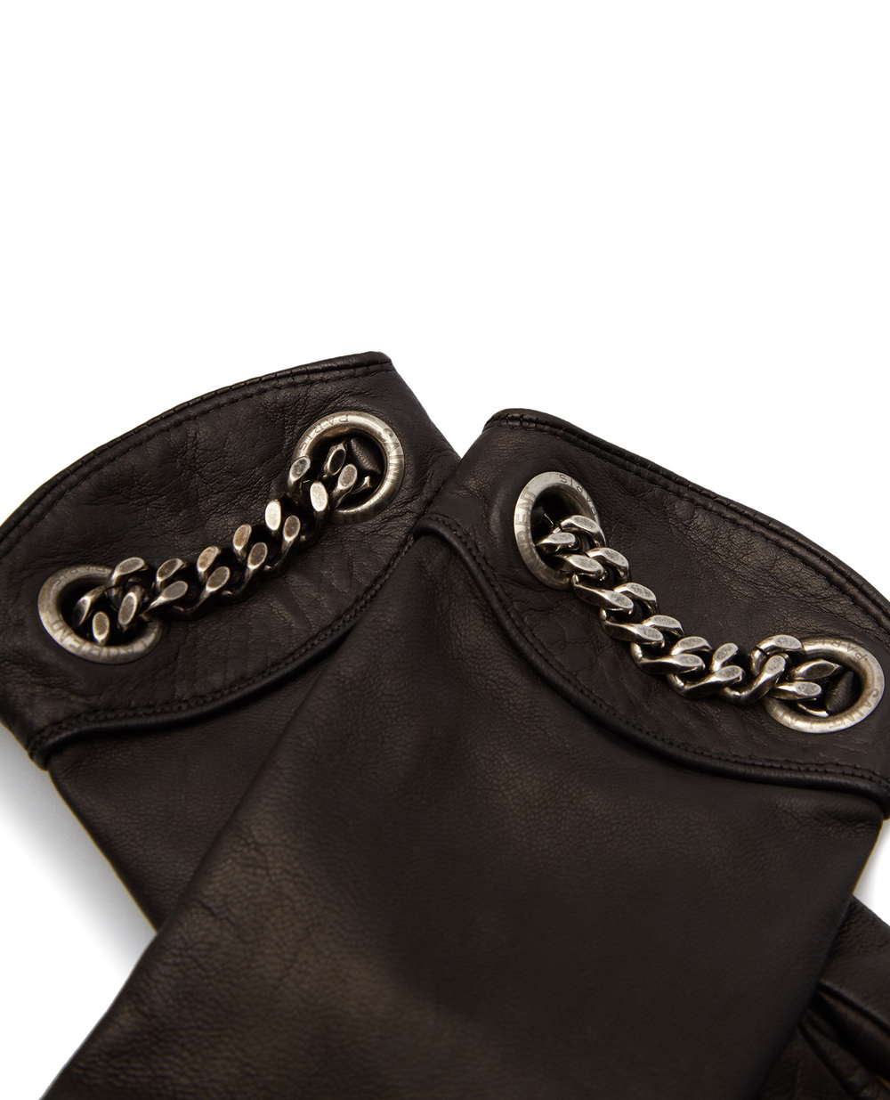 Кожаные перчатки Saint Laurent 676909-3YI53, черный цвет • Купить в интернет-магазине Kameron