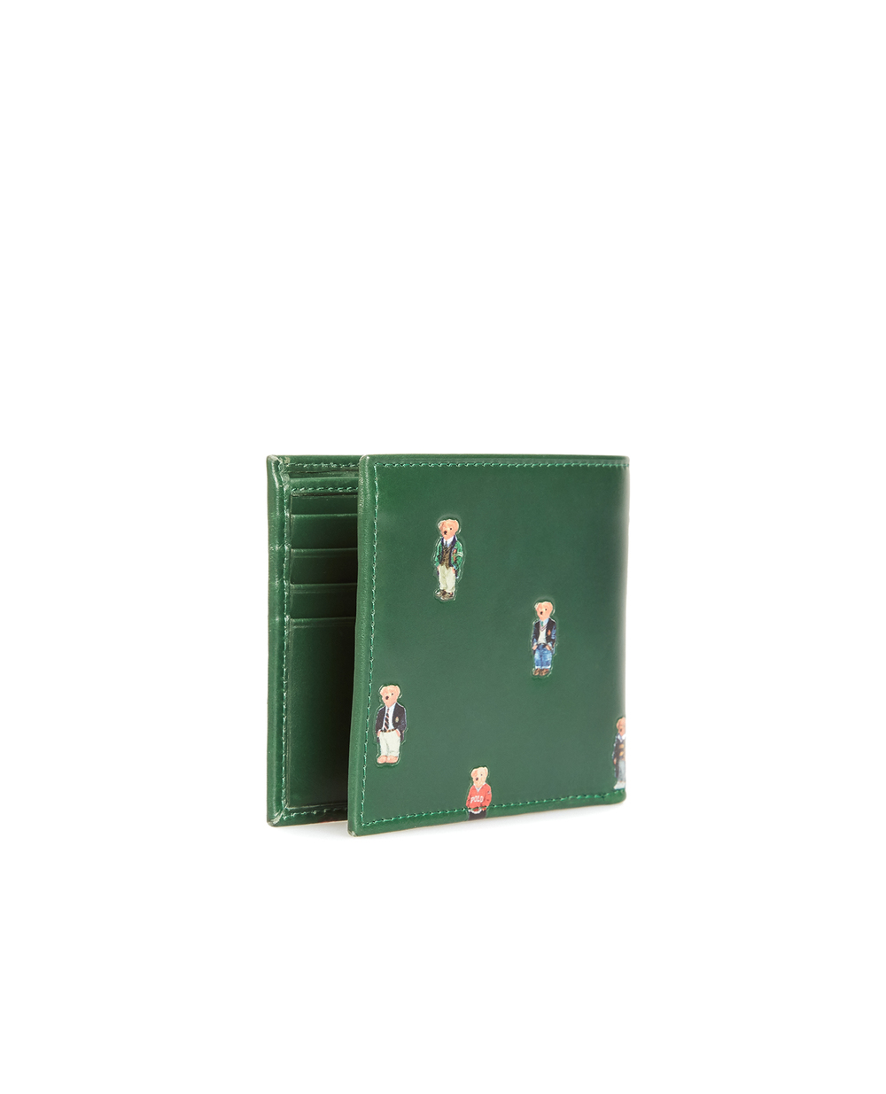 Шкіряний гаманець Polo Ralph Lauren 405826008003, зелений колір • Купити в інтернет-магазині Kameron