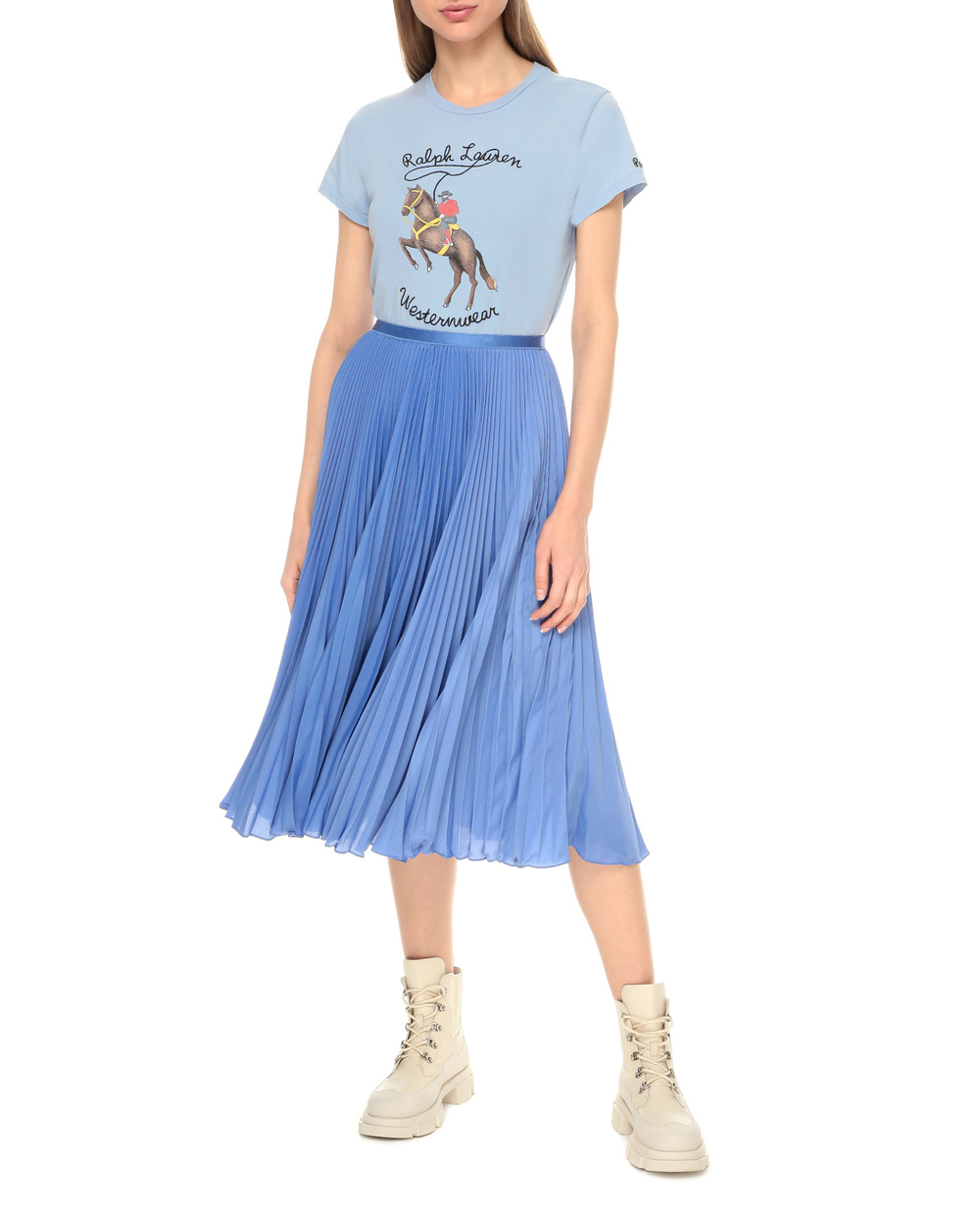 Юбка Polo Ralph Lauren 211781249006, голубой цвет • Купить в интернет-магазине Kameron