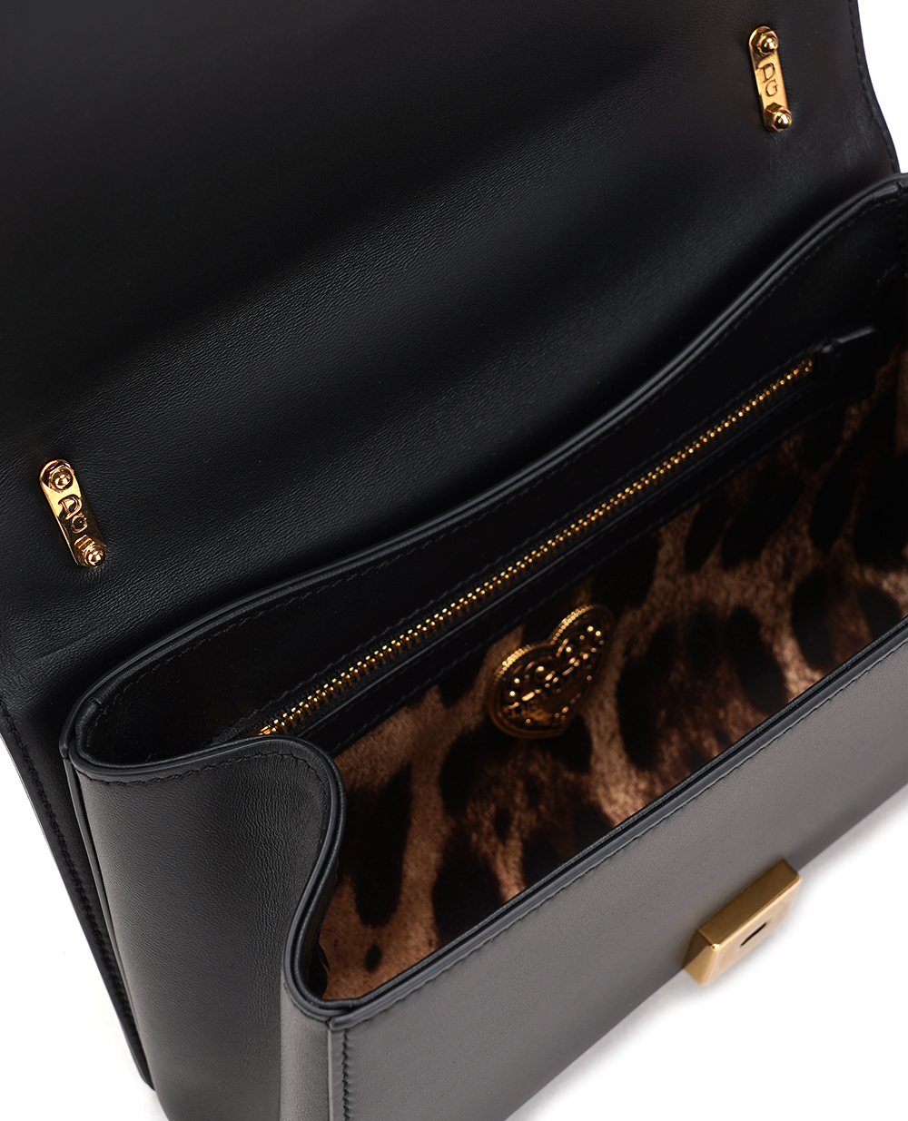 Шкіряна сумка Devotion Medium Dolce&Gabbana BB7158-AW437, чорний колір • Купити в інтернет-магазині Kameron