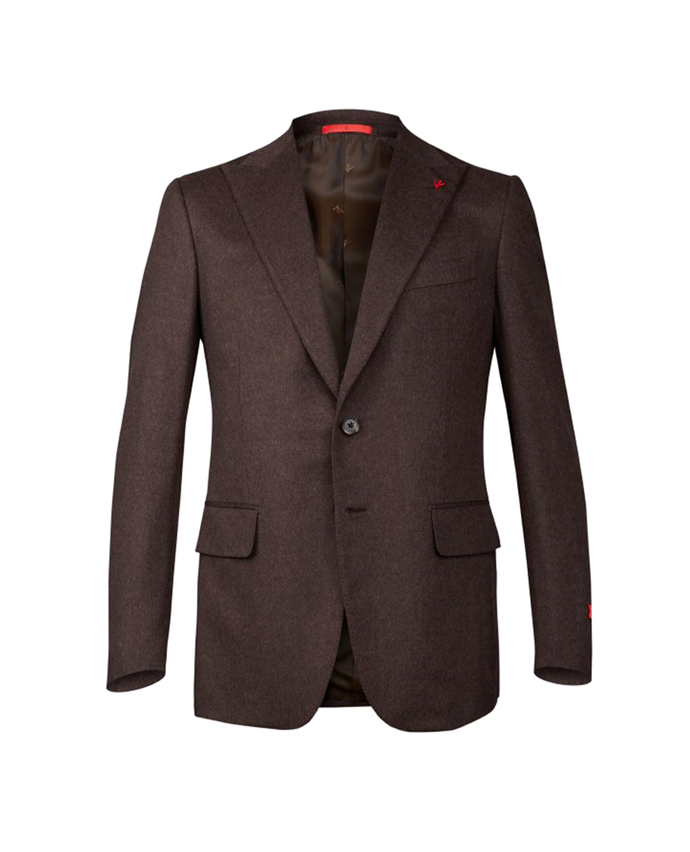 Вовняний піджак ISAIA 2B4GFI.84177, коричневий колір • Купити в інтернет-магазині Kameron