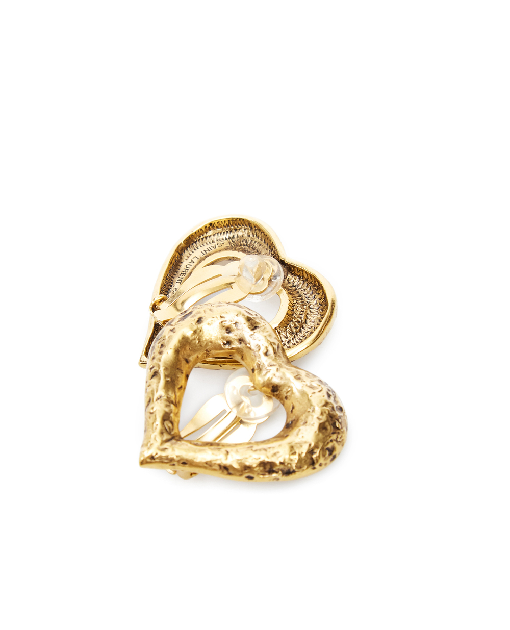 Серебряные клипсы Saint Laurent 635644-Y1500-, золотой цвет • Купить в интернет-магазине Kameron