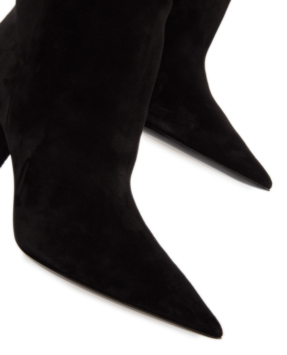 Замшеві ботфорти Saint Laurent 580169-0LI00, чорний колір • Купити в інтернет-магазині Kameron