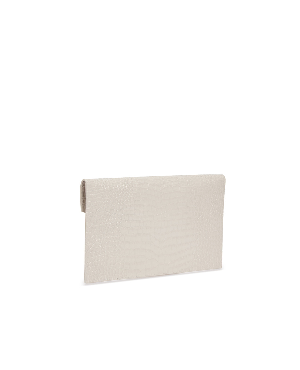 Кожаный клатч Uptown Saint Laurent 565739-DND0J, белый цвет • Купить в интернет-магазине Kameron