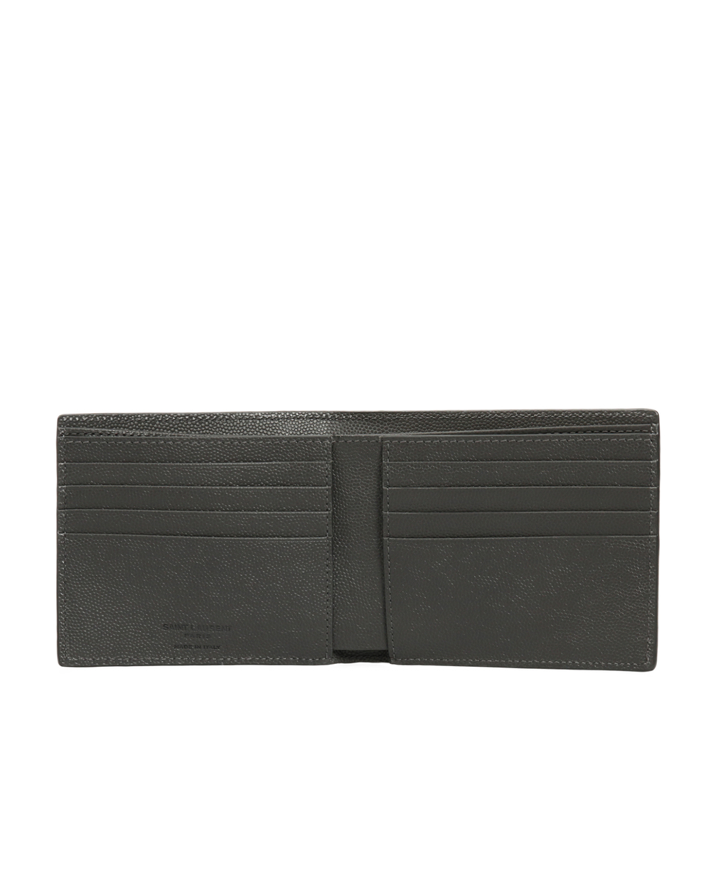 Кожаный кошелек Saint Laurent 396307-BTY0N-, серый цвет • Купить в интернет-магазине Kameron