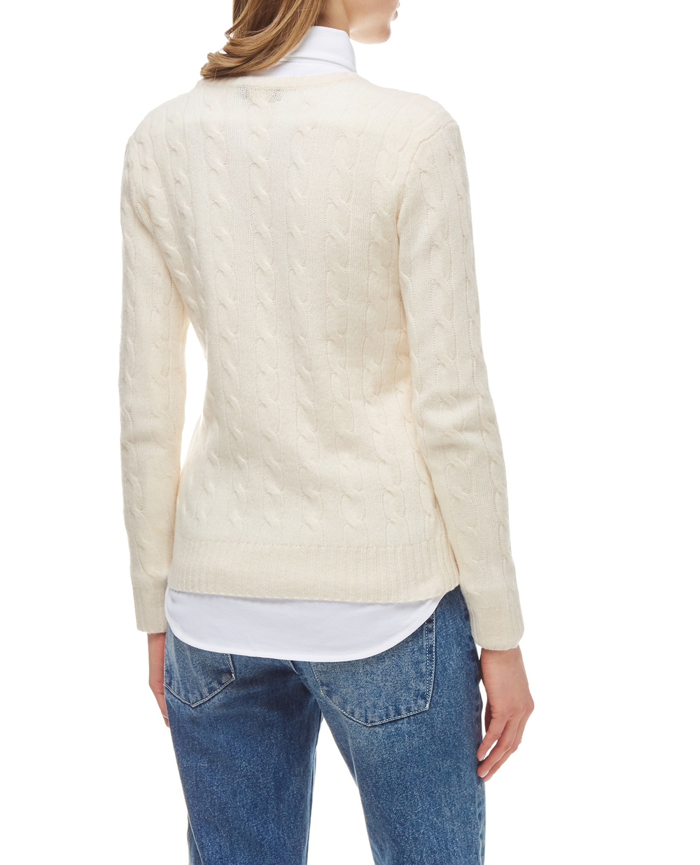 Вовняний пуловер Polo Ralph Lauren 211508656015, білий колір • Купити в інтернет-магазині Kameron