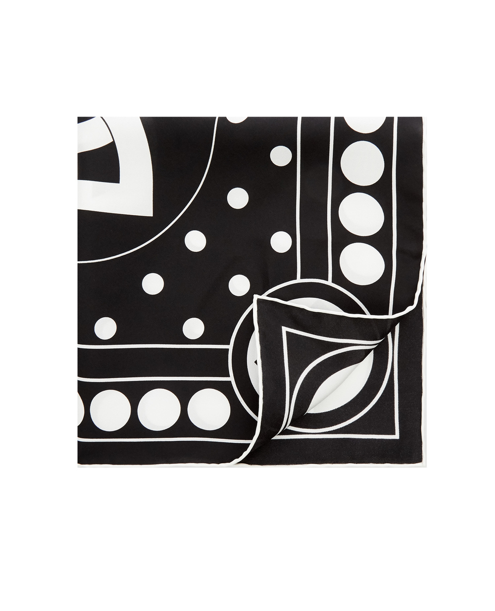Шелковый платок Dolce&Gabbana FN093R-G0TGA, черный цвет • Купить в интернет-магазине Kameron