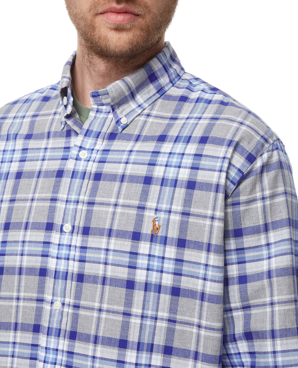 Рубашка Polo Ralph Lauren 710873149001, синий цвет • Купить в интернет-магазине Kameron