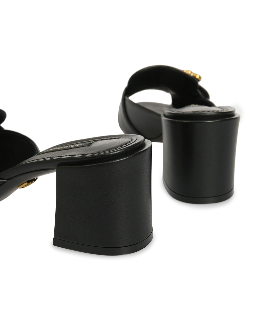 Кожаные мюли Dolce&Gabbana CR0901-AX191, черный цвет • Купить в интернет-магазине Kameron