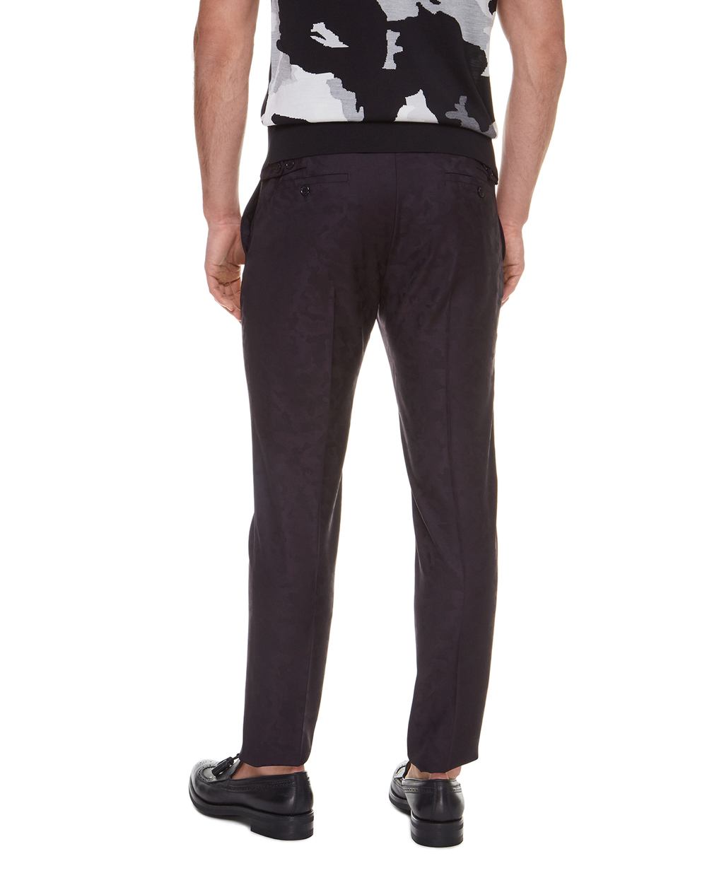 Шерстяные брюки Dolce&Gabbana GWBQET-FJ2B4, фиолетовый цвет • Купить в интернет-магазине Kameron